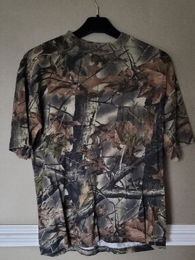 Trail Crest Men's Camo Short-Sleeve Shirt - Brown/Green Size Medium
